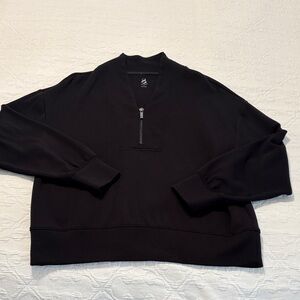 Lou & Grey Women's Black Zip Up Top